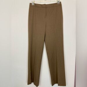 Lafayette 148 New York Flat Front High Waist Trousers wool blend gabardine